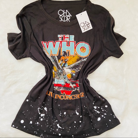 New CHASER The Who Concert black graphic Tee - Picture 2 of 7